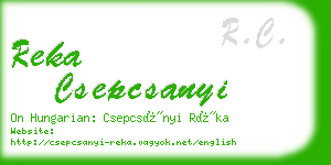 reka csepcsanyi business card